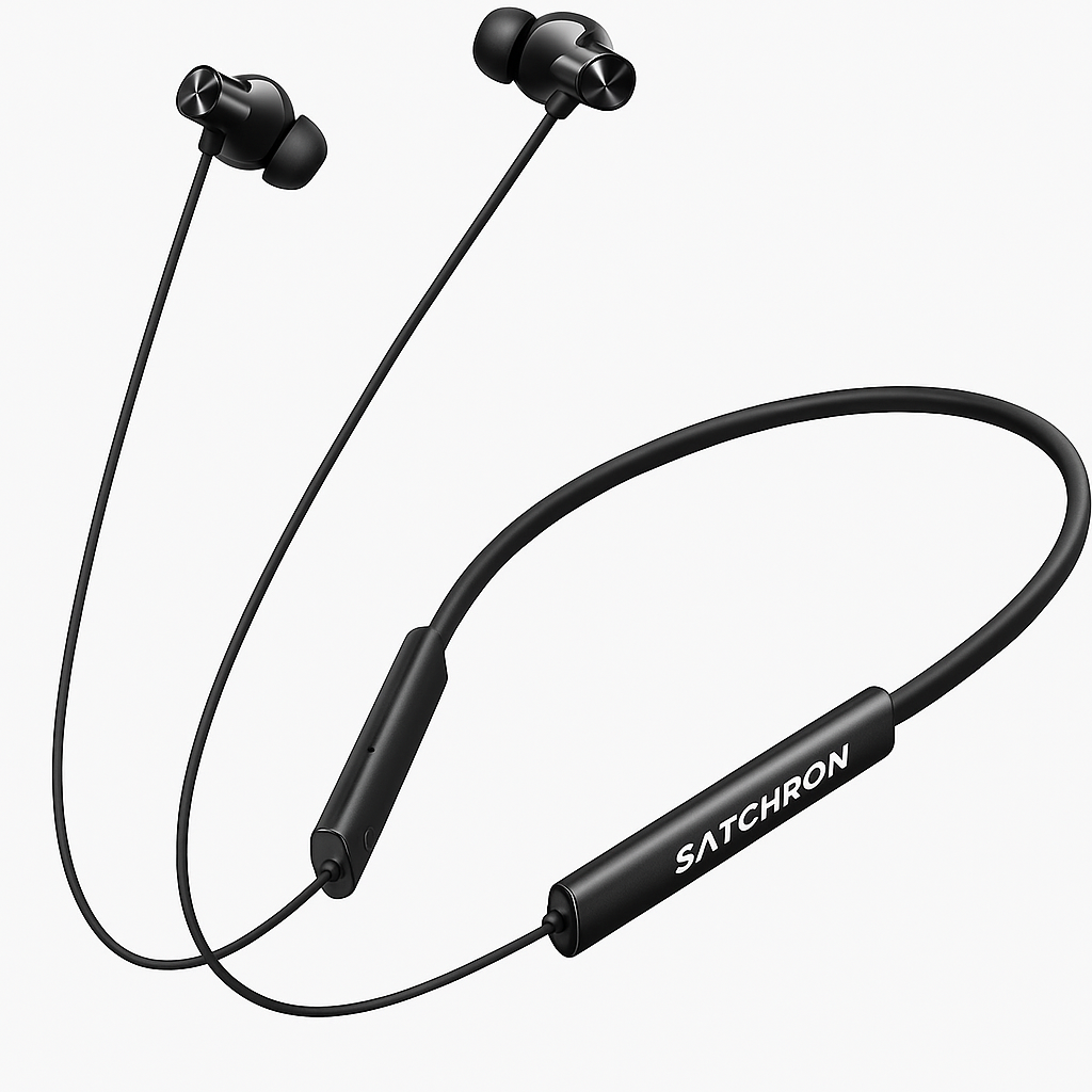 SATCHRON Buds Wireless 3 Black Neckband Front View