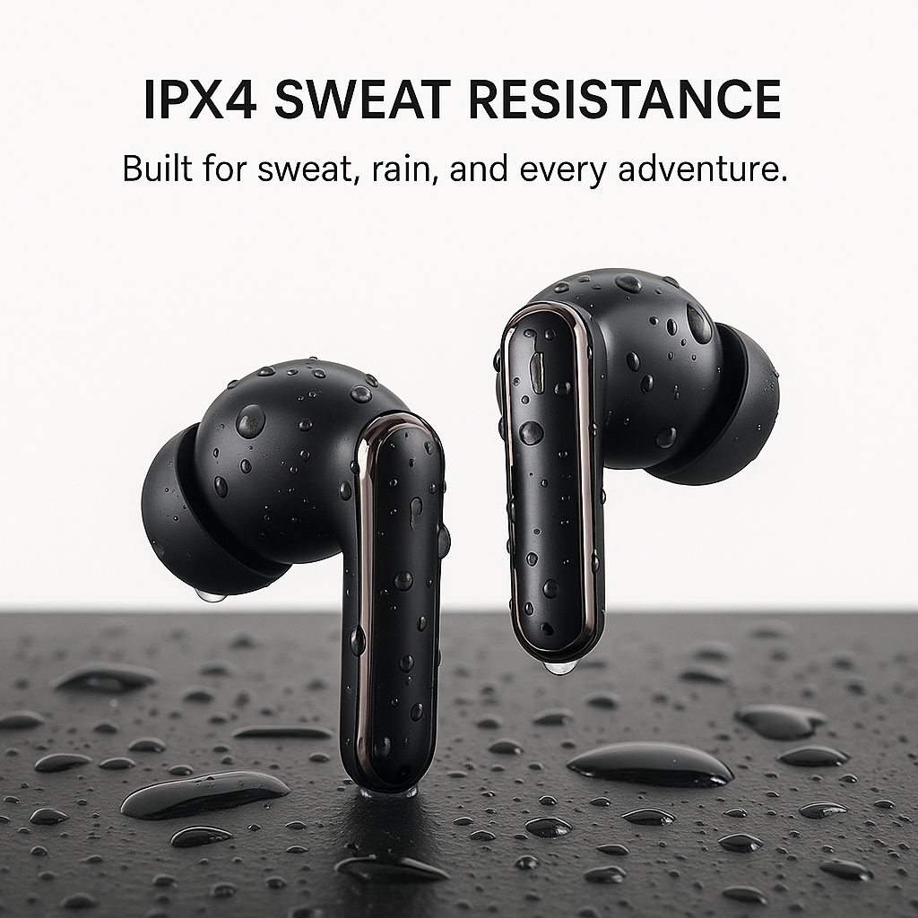 Satchron AtomPods HD noise-cancelling wireless earbuds in black